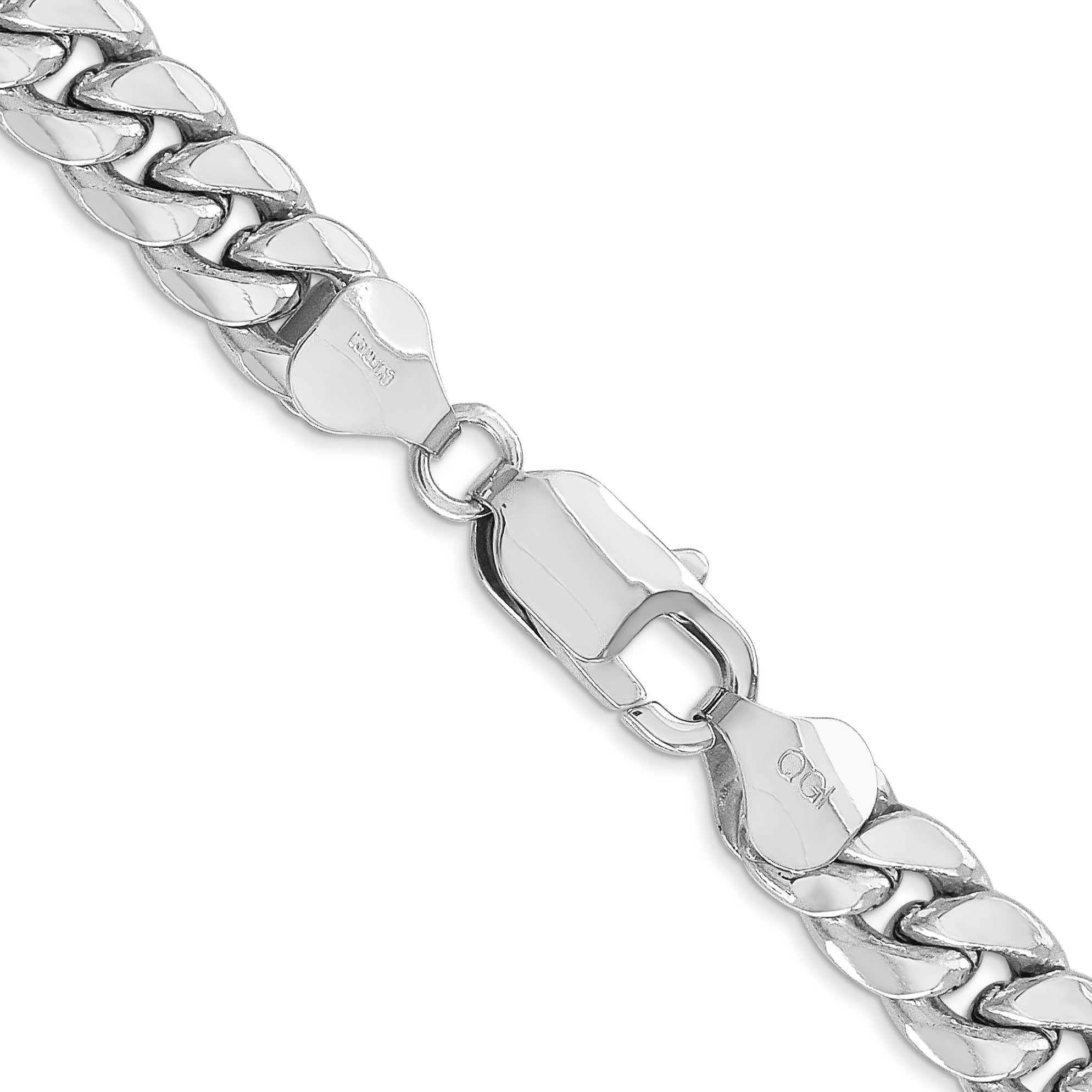14k WG 7.3mm Semi-Solid Miami Cuban Chain