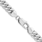 14k WG 7.3mm Semi-Solid Miami Cuban Chain