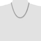 14k WG 7.3mm Semi-Solid Miami Cuban Chain