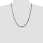 14k WG 7.3mm Semi-Solid Miami Cuban Chain