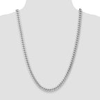 14k WG 7.3mm Semi-Solid Miami Cuban Chain