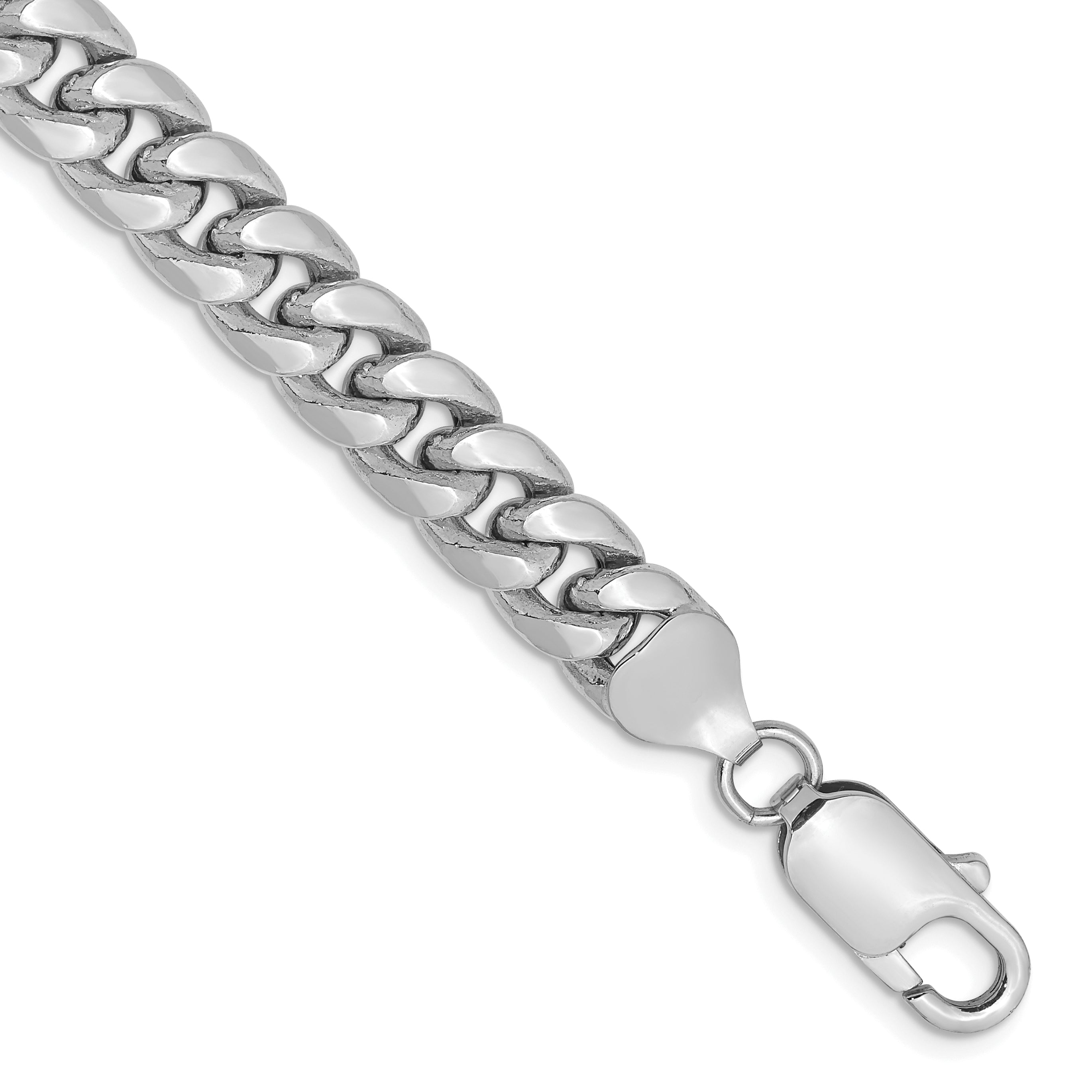 14k WG 7.3mm Semi-Solid Miami Cuban Chain Main image