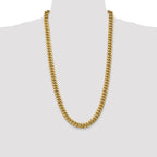 14K 28 inch 9.3mm Semi-Solid Miami Cuban with Lobster Clasp Chain