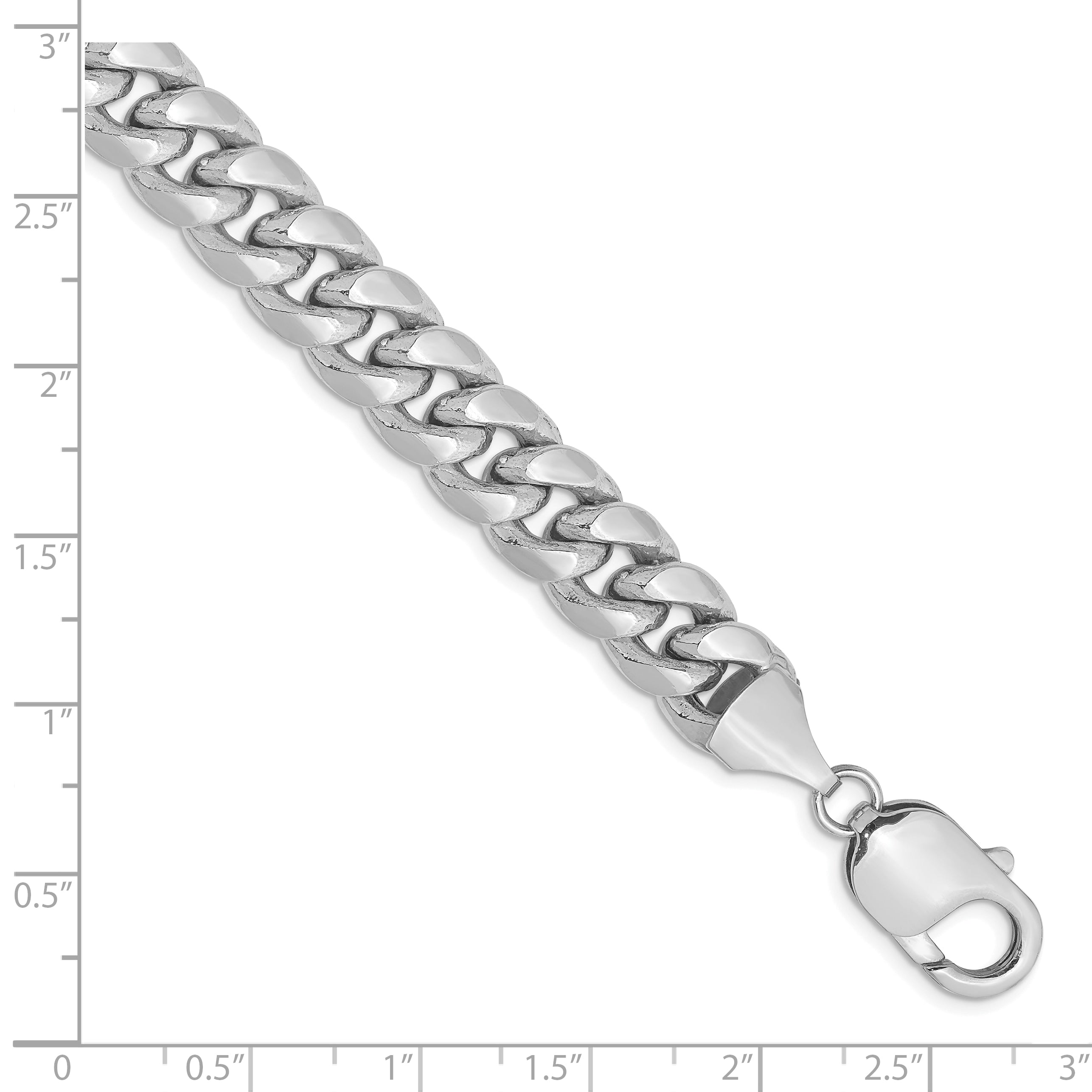 14k WG 9.3mm Semi-Solid Miami Cuban Chain