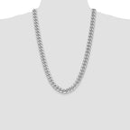 14k WG 11mm Semi-Solid Miami Cuban Chain
