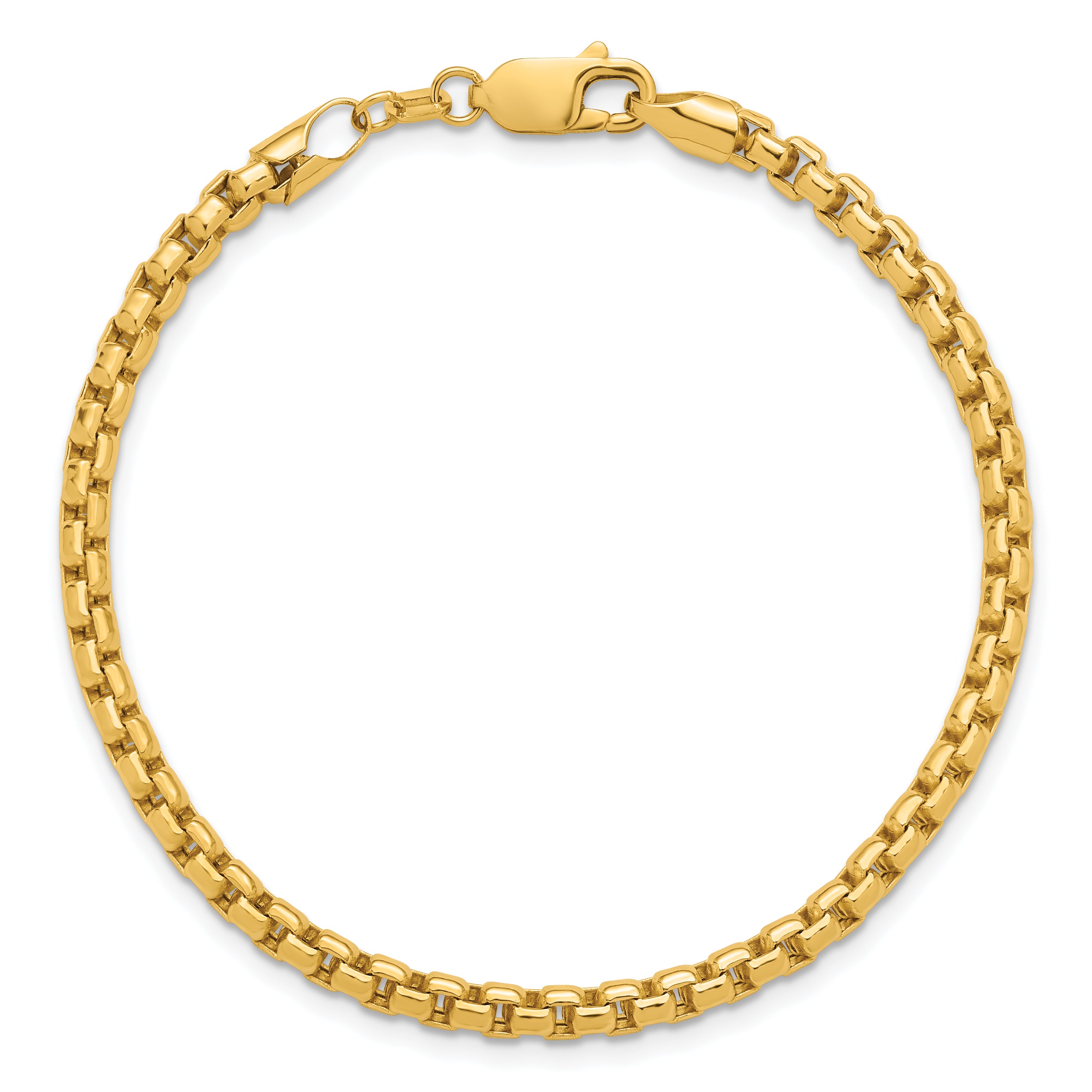 14K Yellow Gold Box Chain Necklace 3.6mm