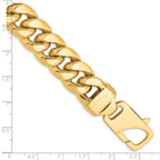 14K 9 inch 15mm Semi-Solid Miami Cuban with Lobster Clasp Chain