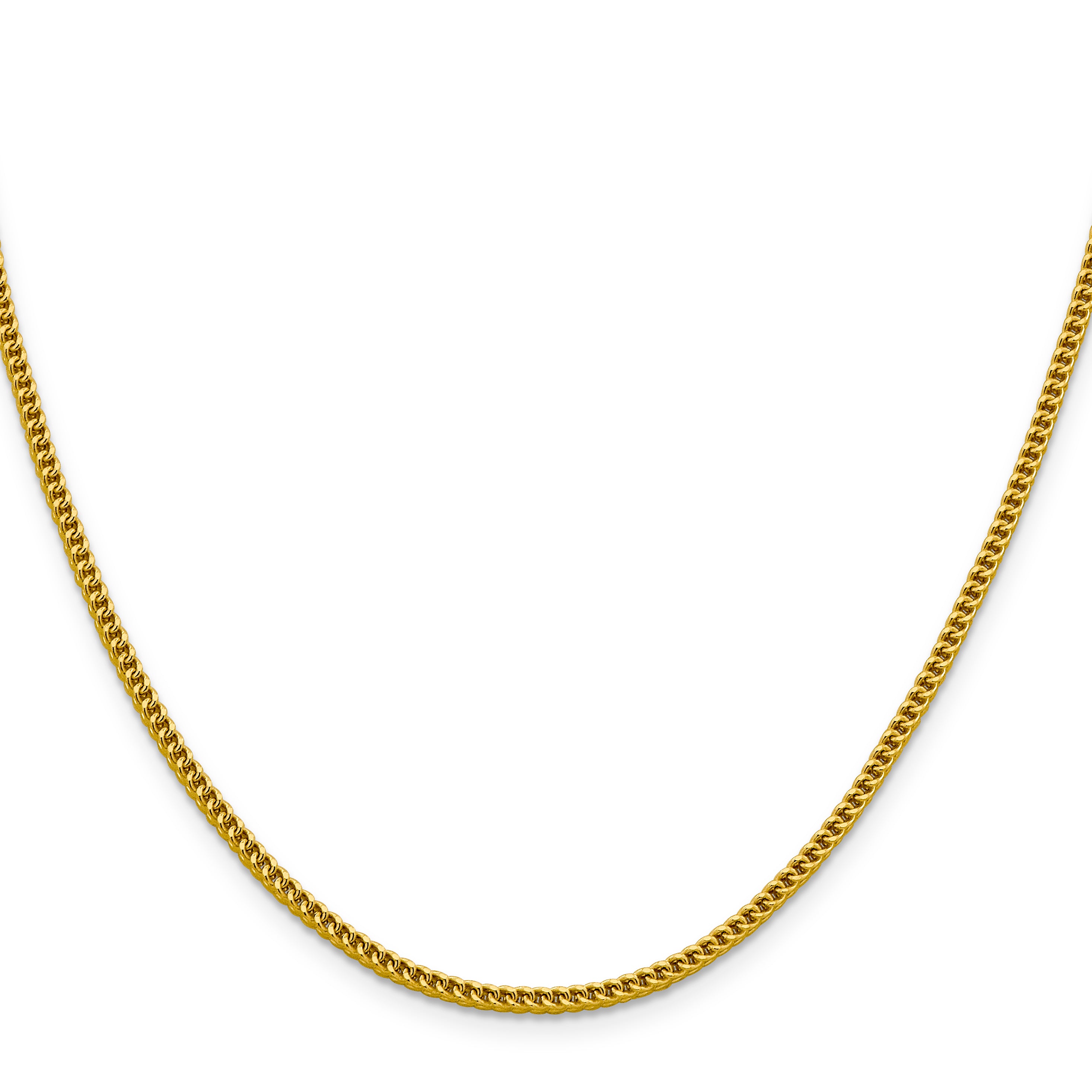 14K 18 inch 2.2mm Semi-Solid Franco with Lobster Clasp Chain Secondary image