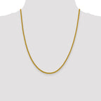 14K 22 inch 2.2mm Semi-Solid Franco with Lobster Clasp Chain