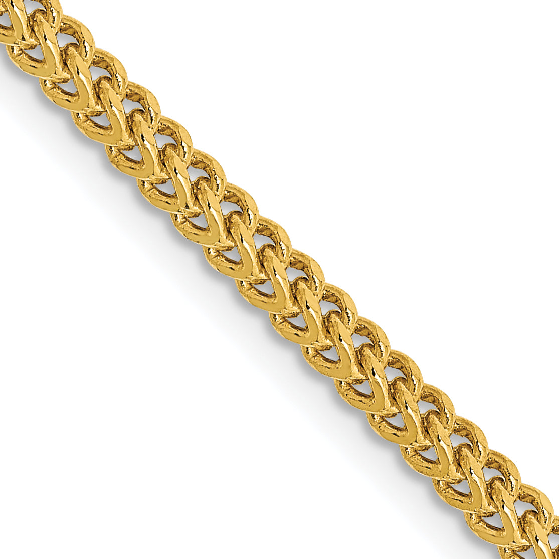14K 24 inch 2.2mm Semi-Solid Franco with Lobster Clasp Chain Main image