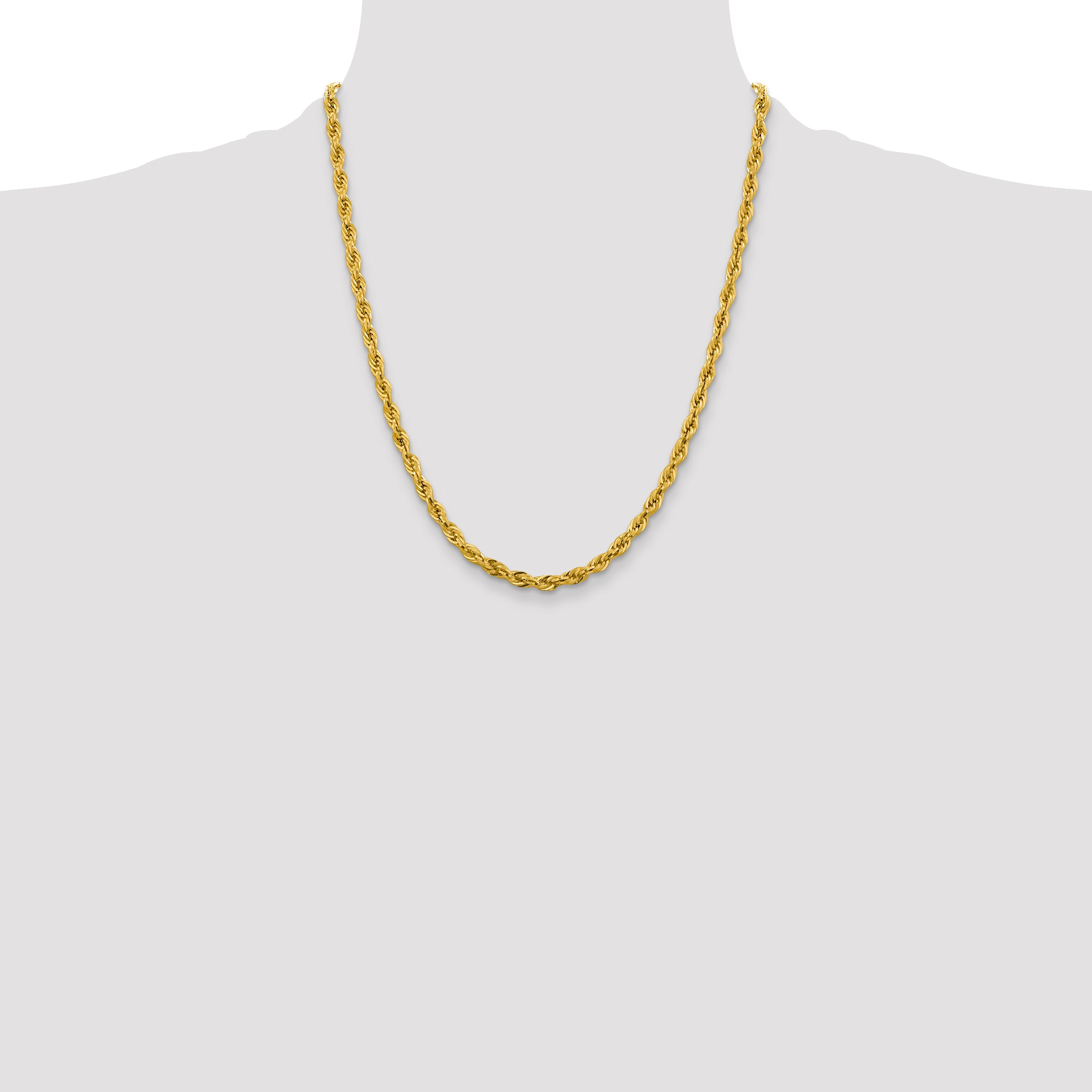 4.25mm 14K Yellow Gold Rope Chain - Sophia Jewelers