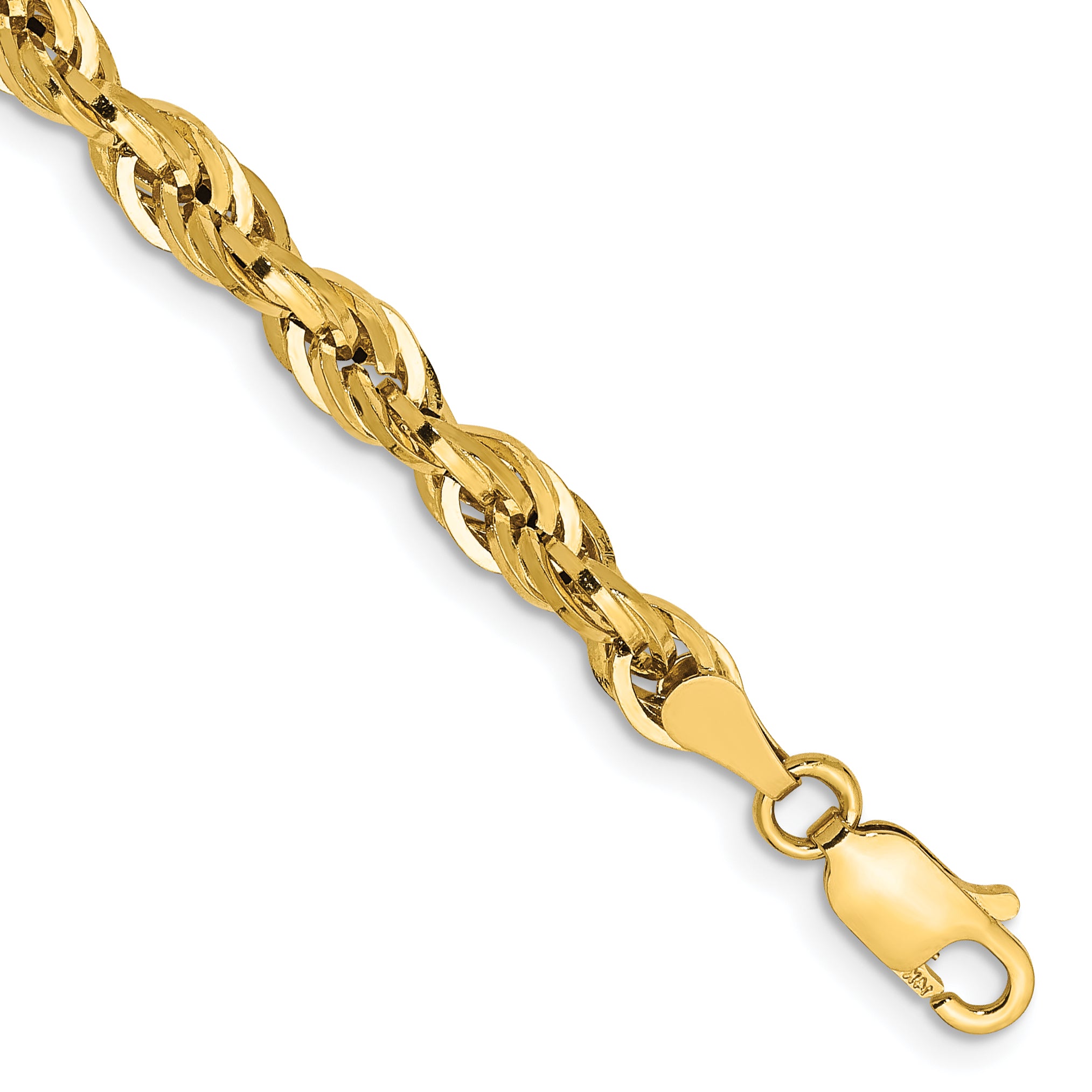14K Yellow Gold Rope Chain Necklace 4.25mm Main image