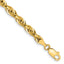 14K Yellow Gold Rope Chain Necklace 4.25mm