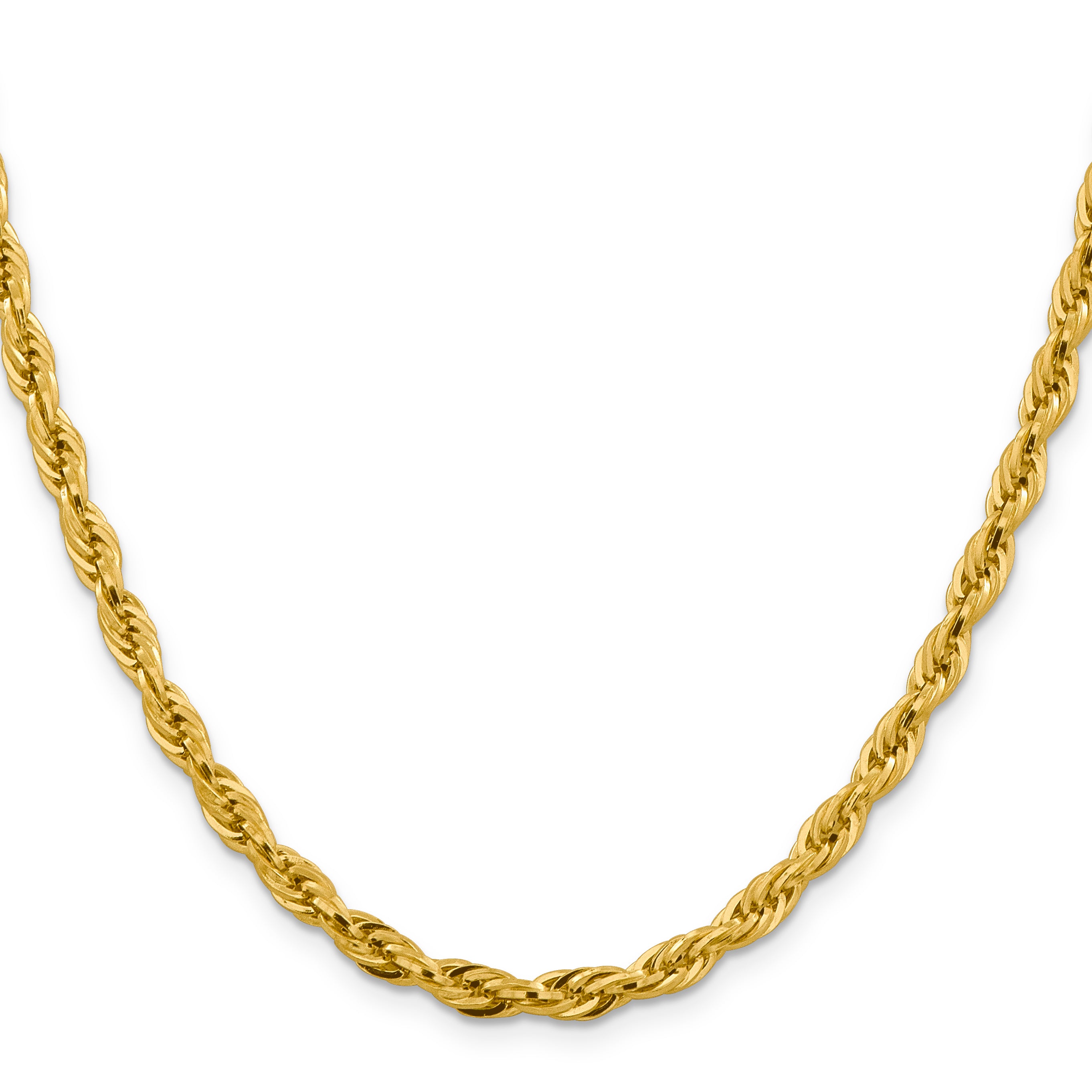 14K 28 inch 4.75mm Semi Solid Rope with Lobster Clasp Chain
