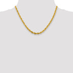 14K 18 inch 4.75mm Semi Solid Rope with Lobster Clasp Chain