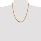 14K 22 inch 4.75mm Semi Solid Rope with Lobster Clasp Chain