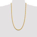 14K 28 inch 4.75mm Semi Solid Rope with Lobster Clasp Chain