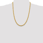 14K 24 inch 5.4mm Semi Solid Rope with Lobster Clasp Chain