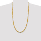 14K 28 inch 5.4mm Semi Solid Rope with Lobster Clasp Chain