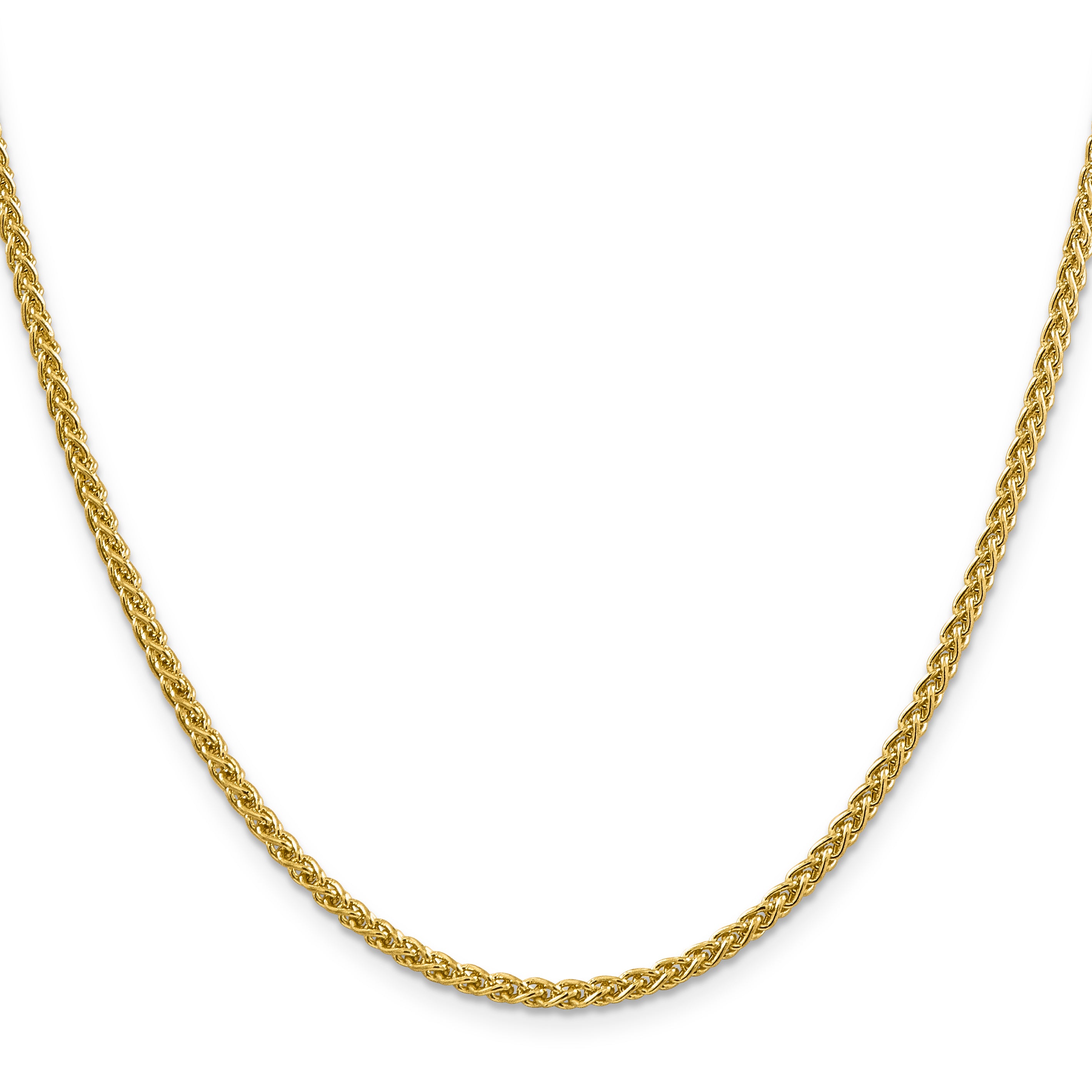 14K 30 inch 2.75mm Semi-Solid Wheat with Lobster Clasp Chain