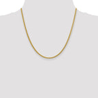14K 20 inch 2.75mm Semi-Solid Wheat with Lobster Clasp Chain