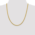 3.45mm 14K Yellow Gold Wheat Chain - Sophia Jewelers