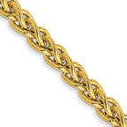14K Yellow Gold Wheat Chain Necklace 3.45mm