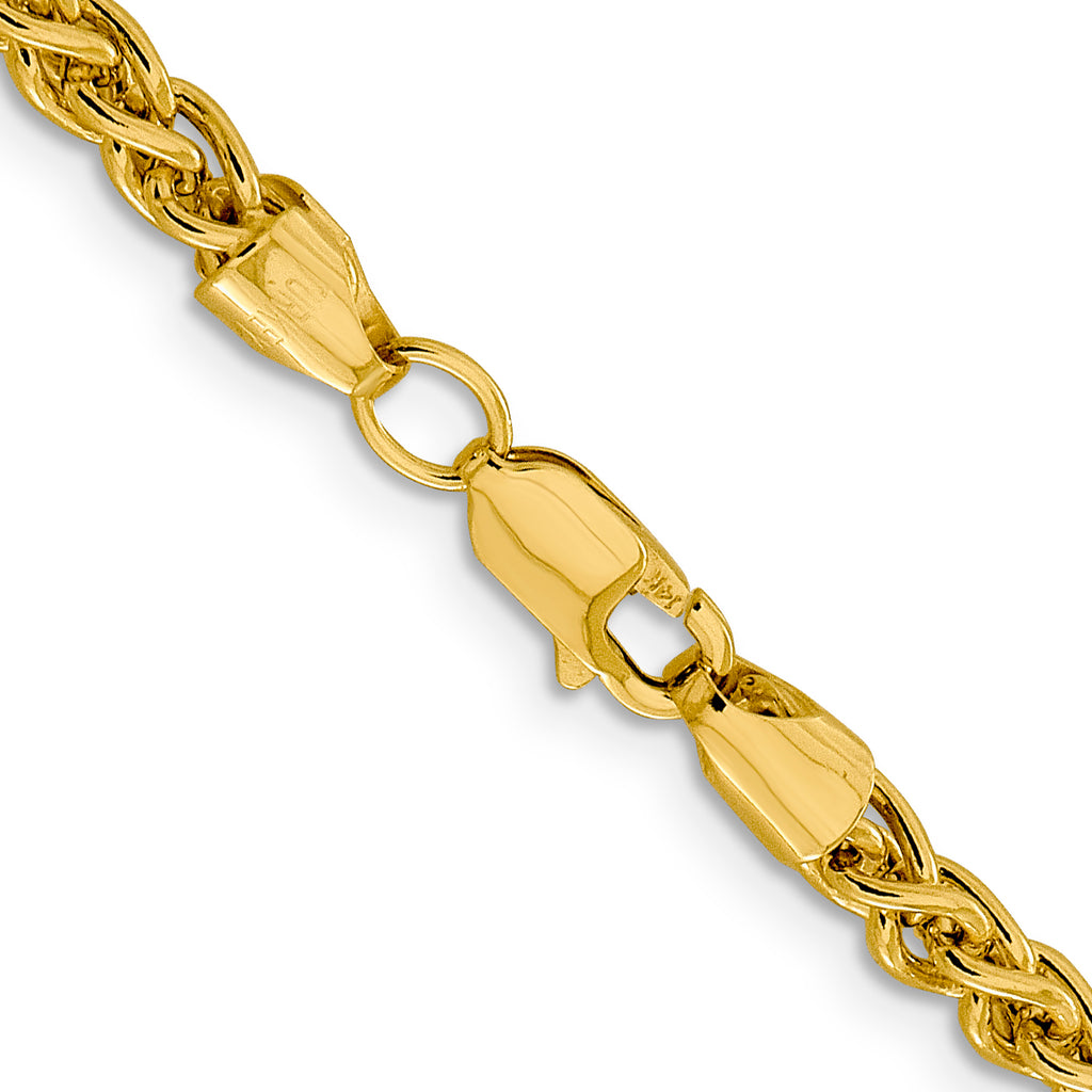 4.15mm 14K Yellow Gold Wheat Chain - Sophia Jewelers