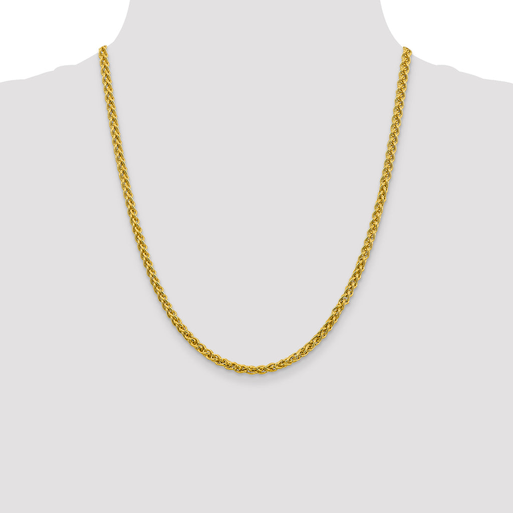 4.15mm 14K Yellow Gold Wheat Chain - Sophia Jewelers