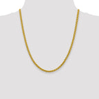 4.15mm 14K Yellow Gold Wheat Chain - Sophia Jewelers