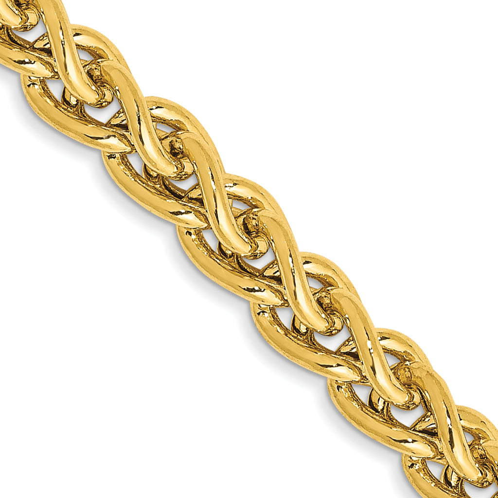4.15mm 14K Yellow Gold Wheat Chain - Sophia Jewelers