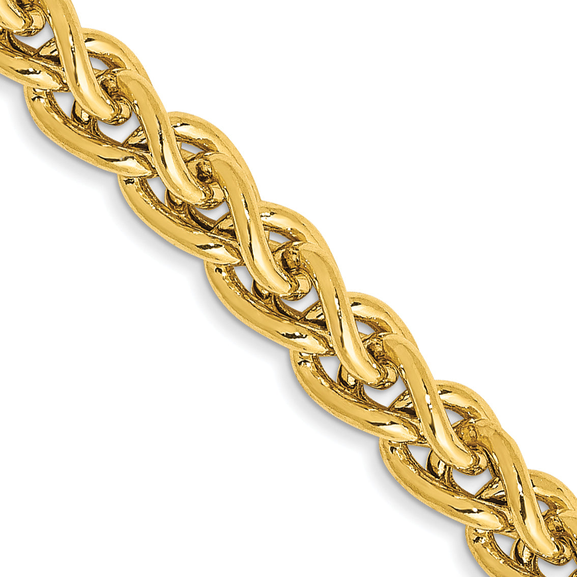 4.15mm 14K Yellow Gold Wheat Chain - Sophia Jewelers