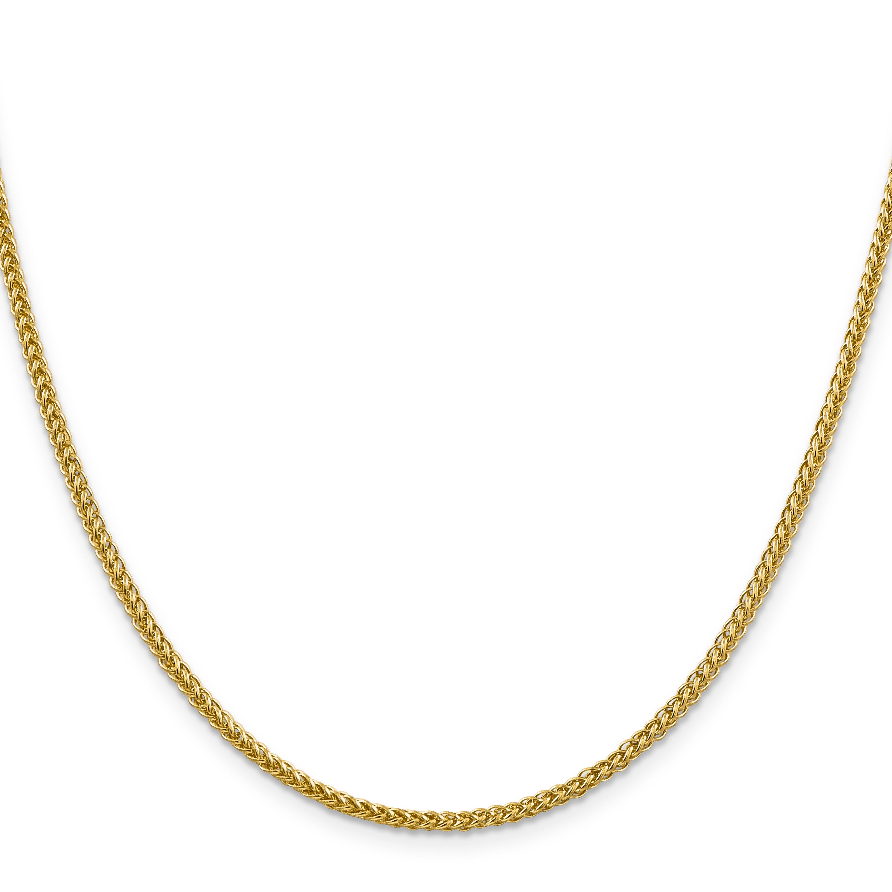 Wheat Chain Necklace in 14K Yellow Gold, 2.35mm Secondary image