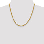 14K 18 inch 3.5mm Semi-Solid 3-Wire Wheat with Lobster Clasp Chain