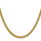 14K 26 inch 4.65mm Semi-Solid 3-Wire Wheat with Lobster Clasp Chain