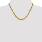 14K 16 inch 4.65mm Semi-Solid 3-Wire Wheat with Lobster Clasp Chain