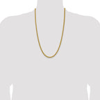 14K 26 inch 4.65mm Semi-Solid 3-Wire Wheat with Lobster Clasp Chain