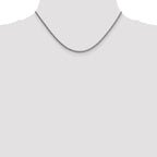 14K White Gold 16 inch 2.35mm Semi-Solid 3-Wire Wheat with Lobster Clasp Chain