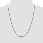 14K White Gold 24 inch 2.35mm Semi-Solid 3-Wire Wheat with Lobster Clasp Chain