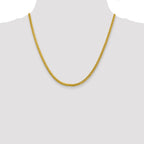 14K Yellow Gold Diamond-Cut Wheat Chain Necklace 3.1mm