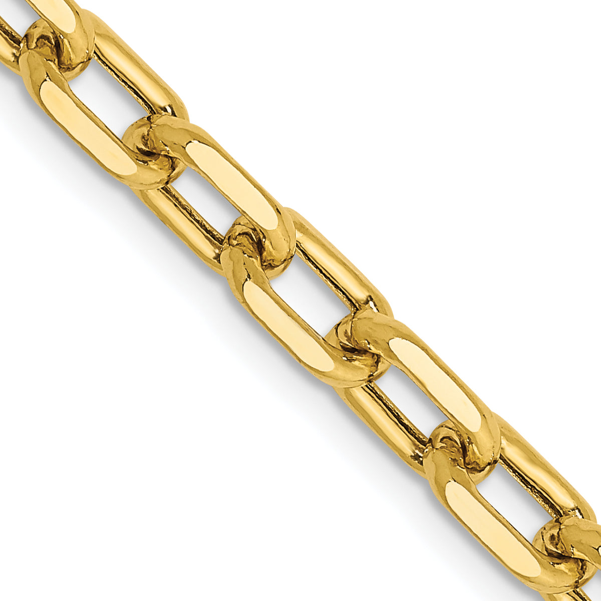 14K Yellow Gold Diamond-Cut Cable Chain Necklace 4.9mm