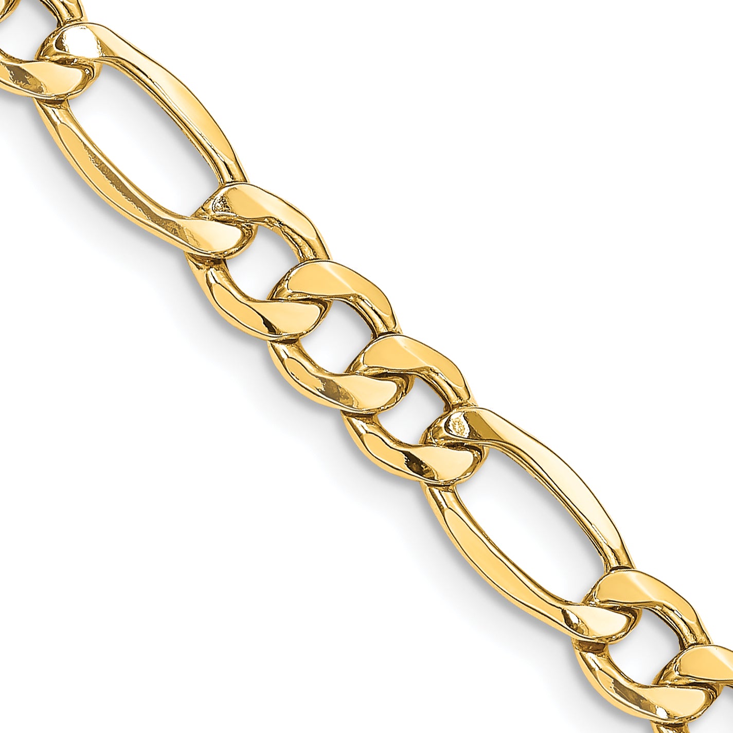 14K 7 inch 8.5mm Semi-Solid Figaro with Lobster Clasp Bracelet Secondary image