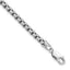 14K White Gold 8 inch 3.6mm Semi-Solid Round Box with Lobster Clasp Bracelet
