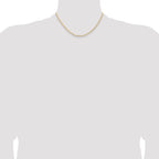 14K 16 inch 2.85mm Semi-Solid Curb with Lobster Clasp Chain