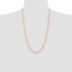 14k 2.85mm Semi-Solid Curb Chain