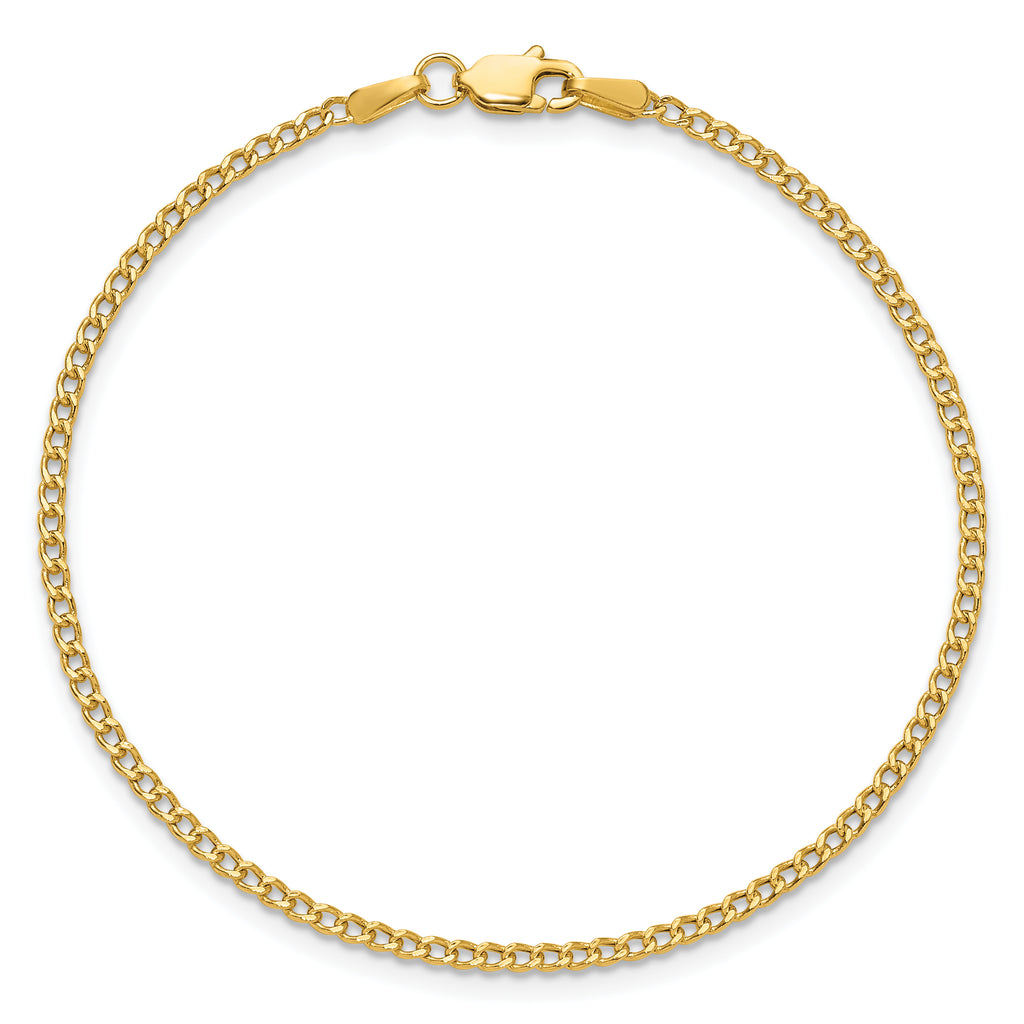 1.85mm 14K Yellow Gold Curb Chain - Sophia Jewelers