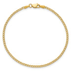 1.85mm 14K Yellow Gold Curb Chain - Sophia Jewelers