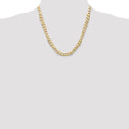 14k 7.5mm Semi-Solid Curb Chain