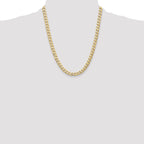 14k 7.5mm Semi-Solid Curb Chain