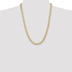 14k 7.5mm Semi-Solid Curb Chain